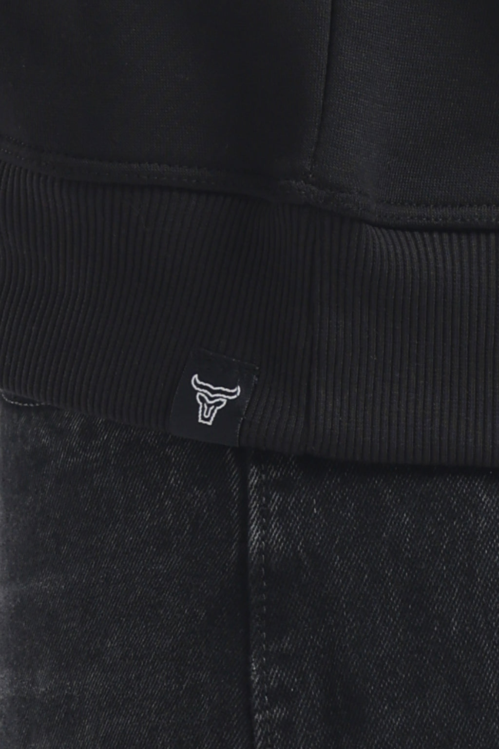 Hoodie - 100% Cotton Fleece - Dropshoulder - Black