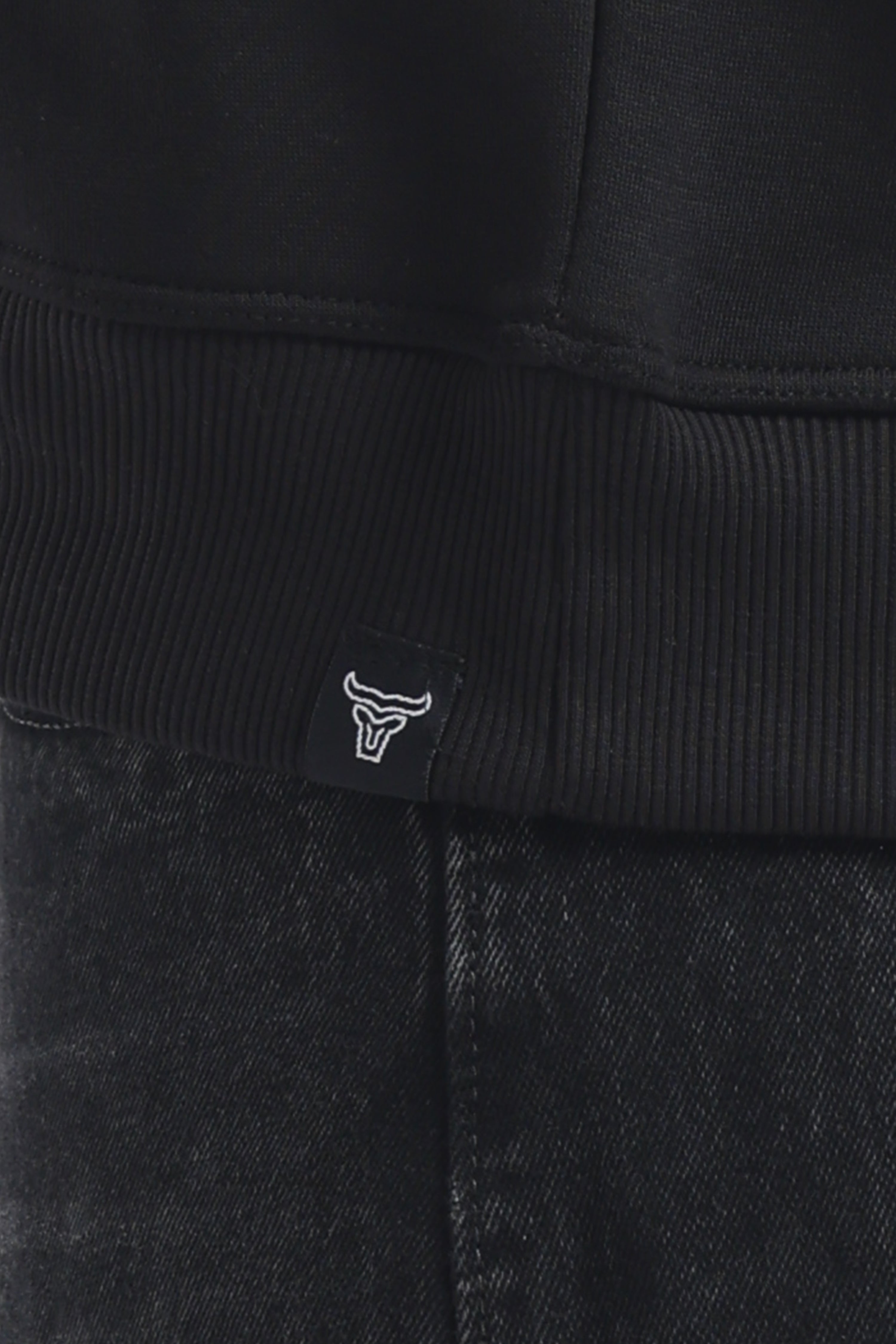 Hoodie - 100% Cotton Fleece - Dropshoulder - Black