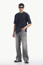 Plain Navy Blue Oversized T-shirt