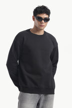 Sweatshirt - 100% Cotton Fleece - Black