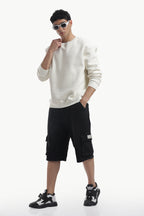 Sweatshirt - 100% Cotton Fleece - Off White