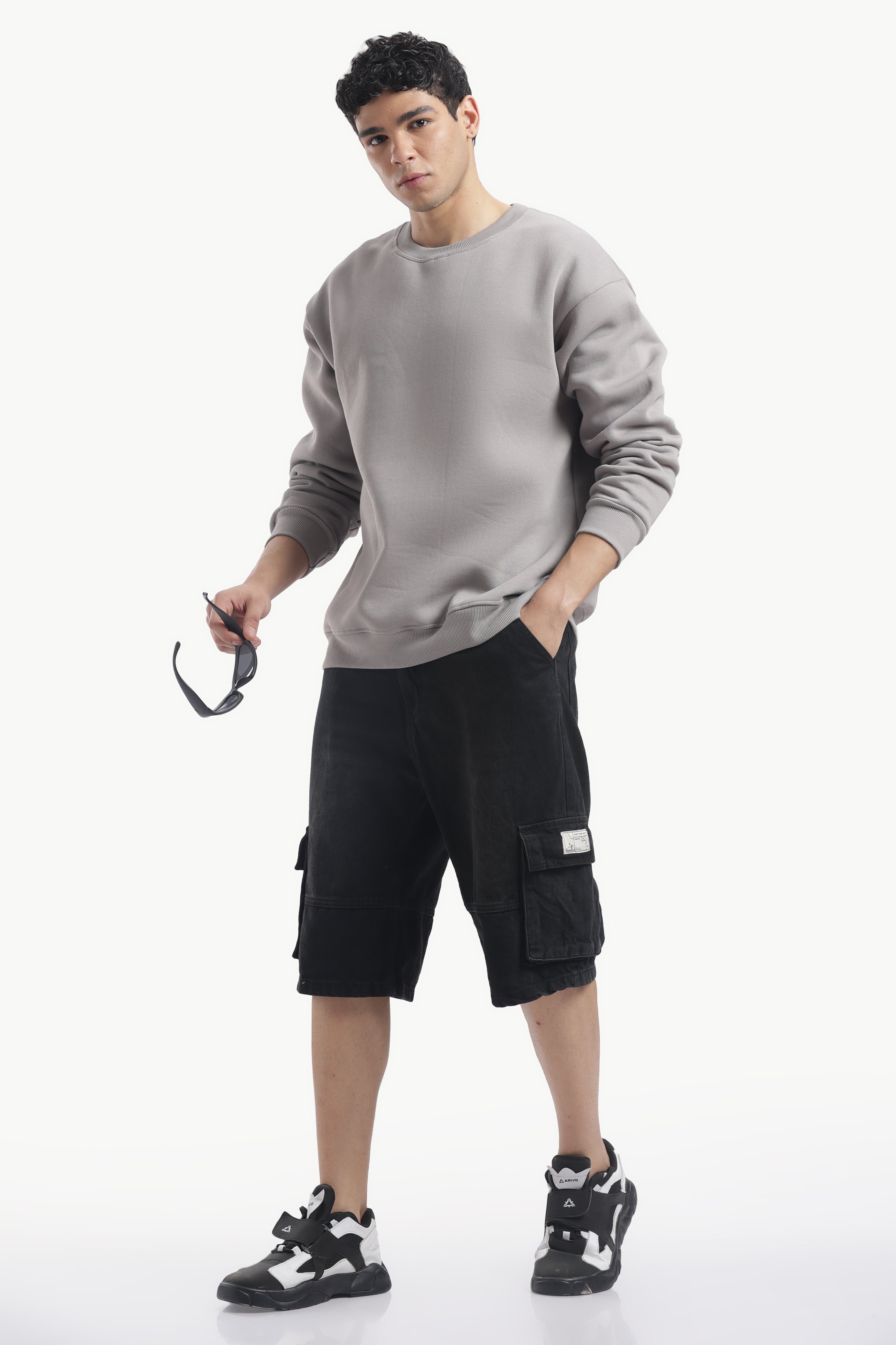 Sweatshirt - 100% Cotton Fleece - Grey
