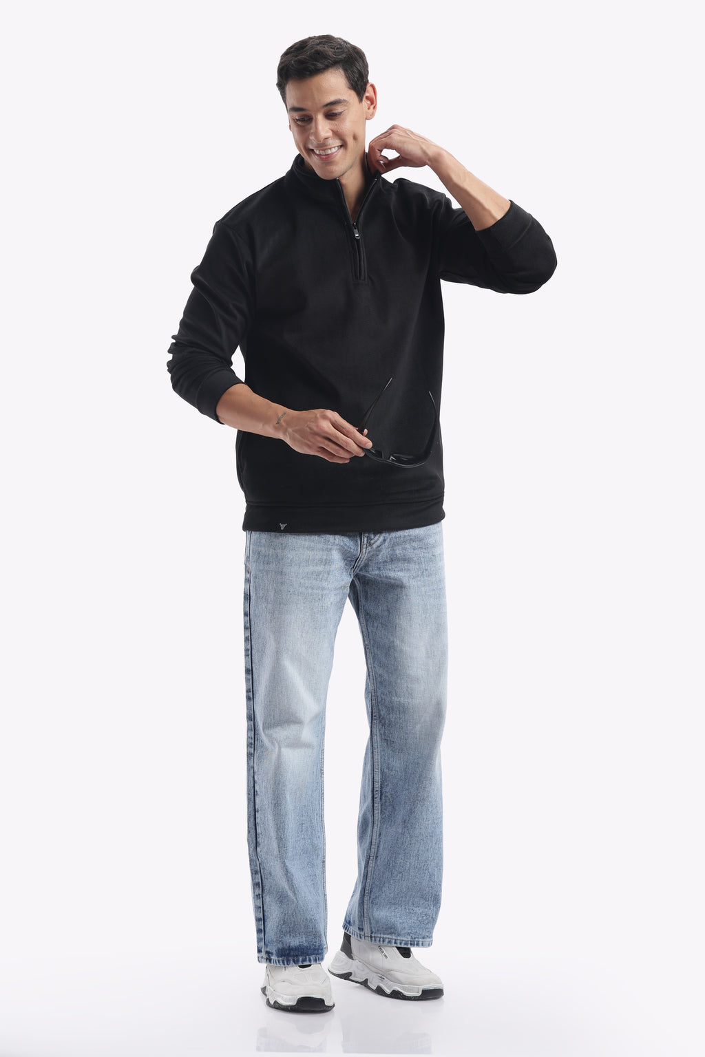 Half Zipper Pullover - Imported Velvet Fabric - Regular Fit