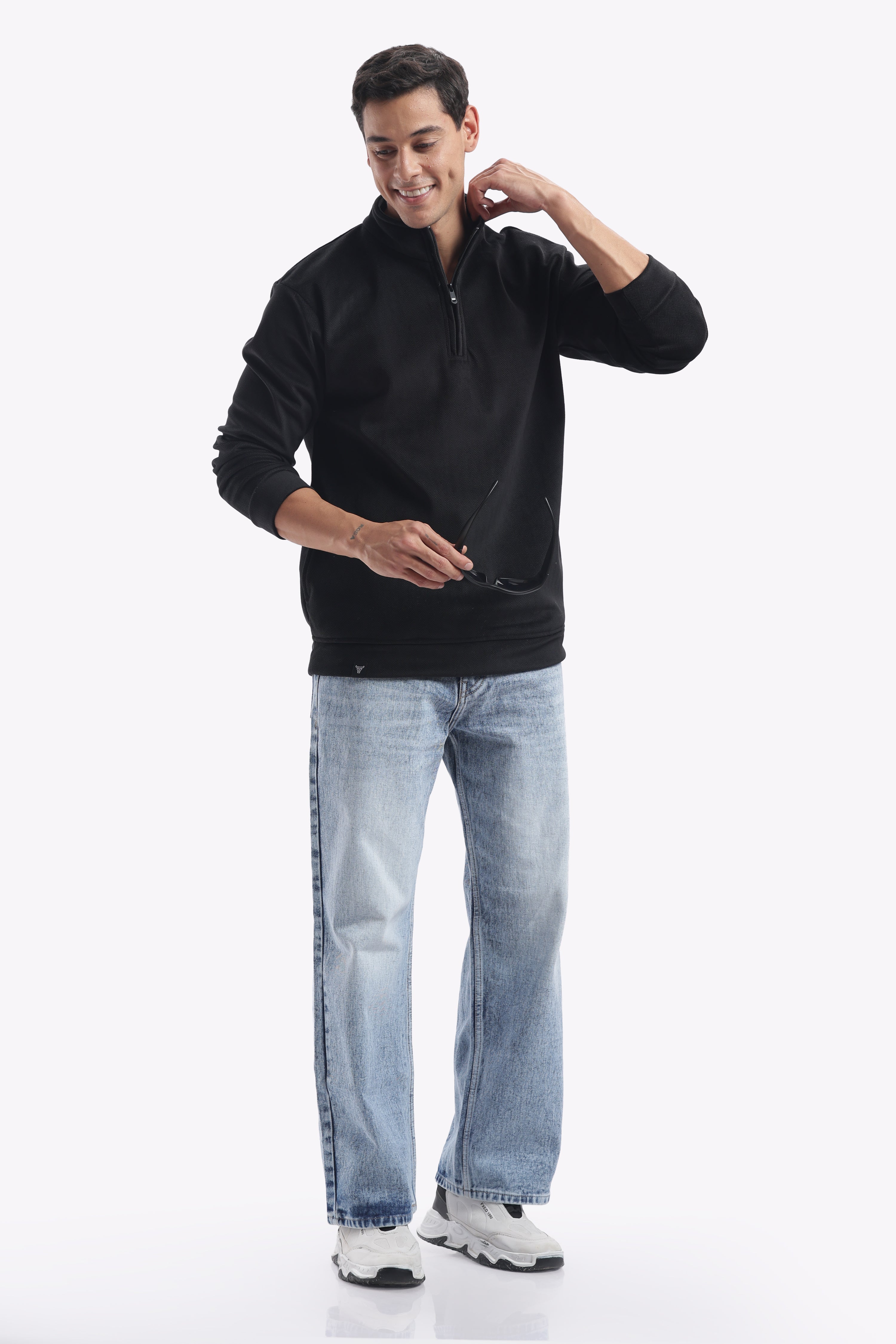 Half Zipper Pullover - Imported Velvet Fabric - Regular Fit