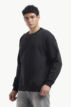 Sweatshirt - 100% Cotton Fleece - Black