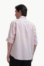 Cotton Linen Relaxed Fit Shirt (Baby Pink)
