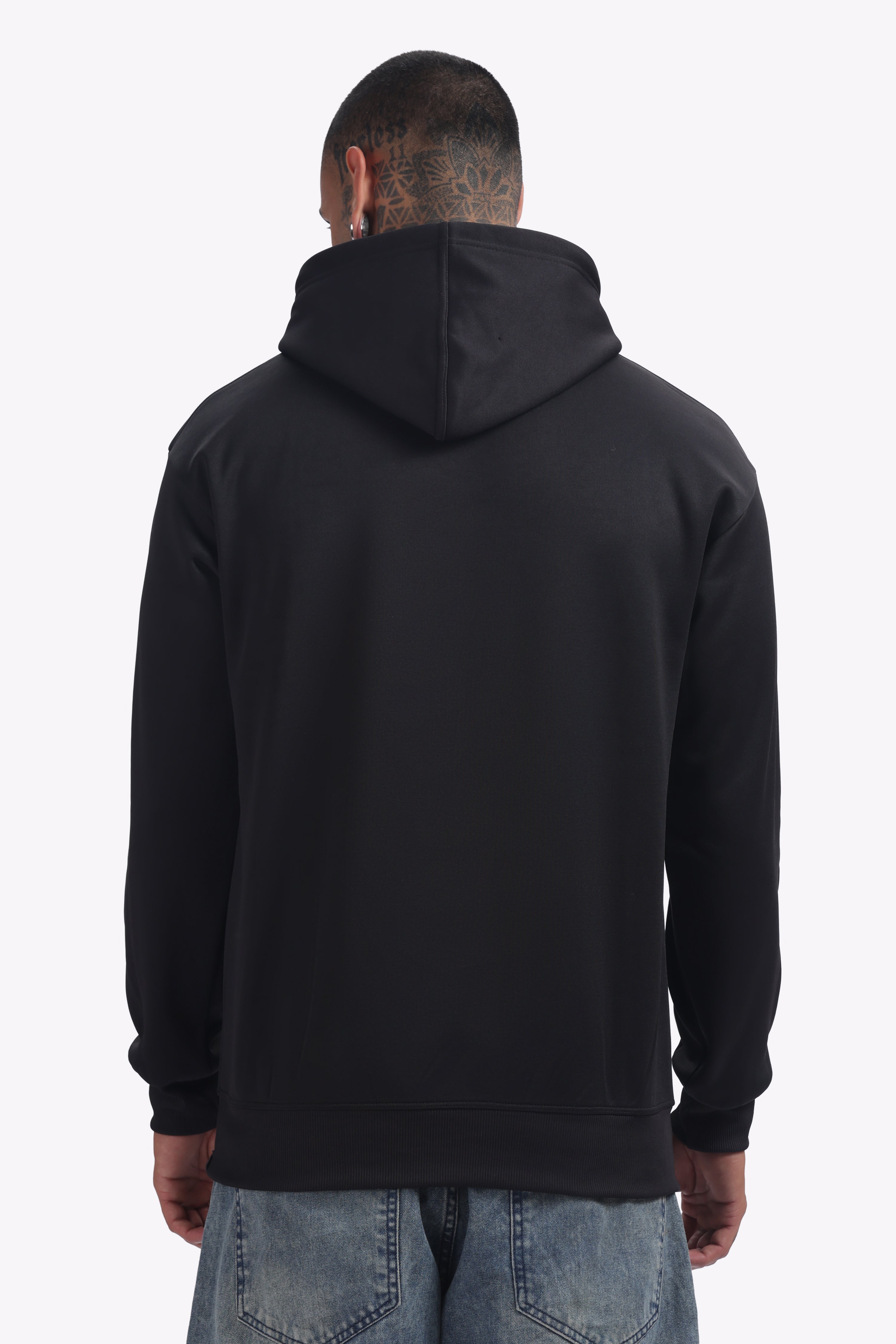 Hoodie - Russian Fleece - Dropshoulder - Black