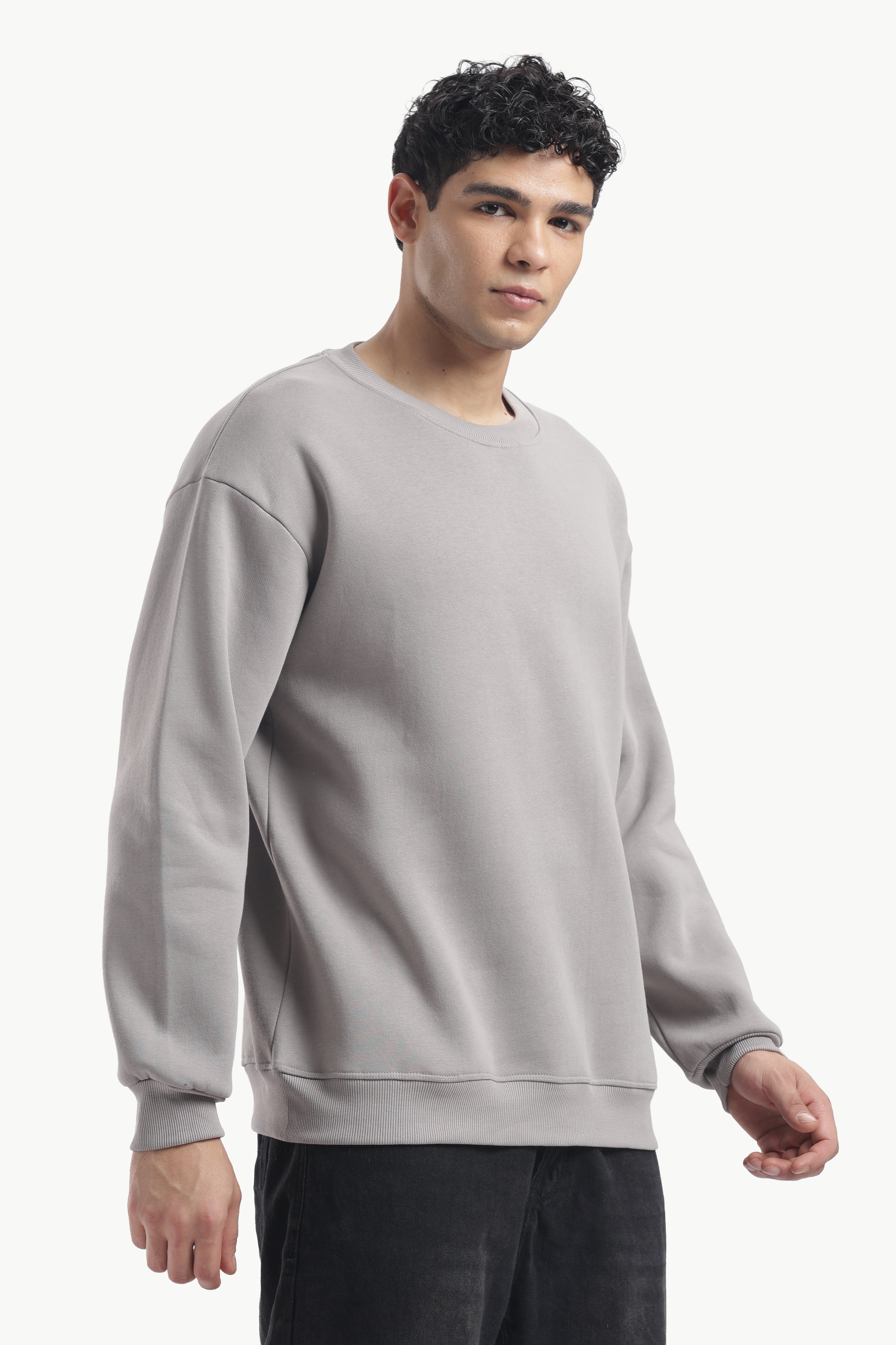 Sweatshirt - 100% Cotton Fleece - Grey