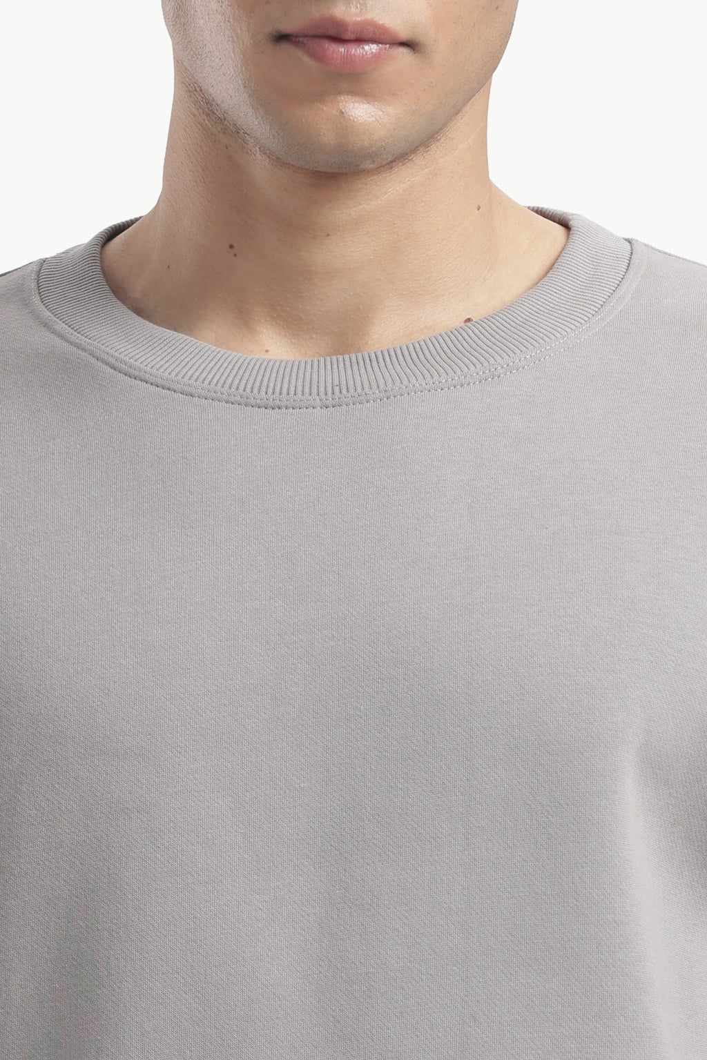 Sweatshirt - 100% Cotton Fleece - Grey