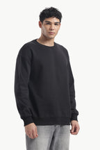 Sweatshirt - 100% Cotton Fleece - Black