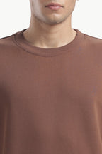 Sweatshirt - 100% Cotton Fleece - Brown