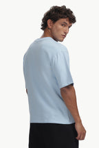 Boxy fit oversize cotton Tshirt ( Sky Blue )