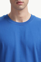 Boxy fit oversize cotton T-shirt ( Royal blue )