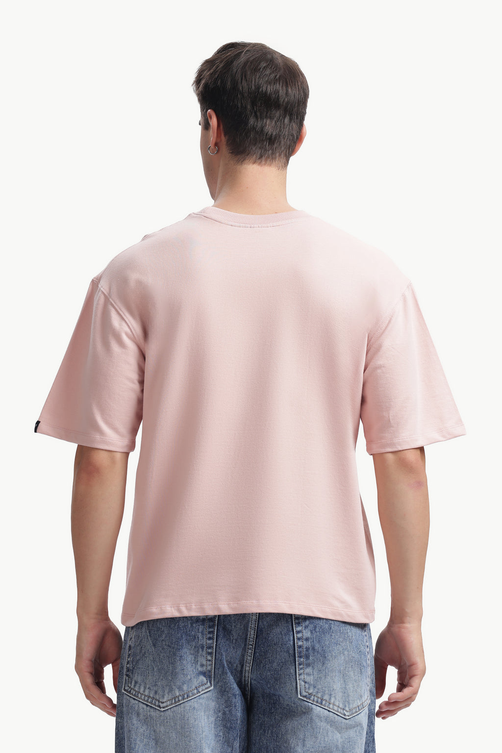 Boxy fit oversize cotton T-shirt (Candy Pink)