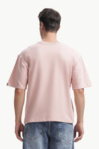 Boxy fit oversize cotton T-shirt (Candy Pink)