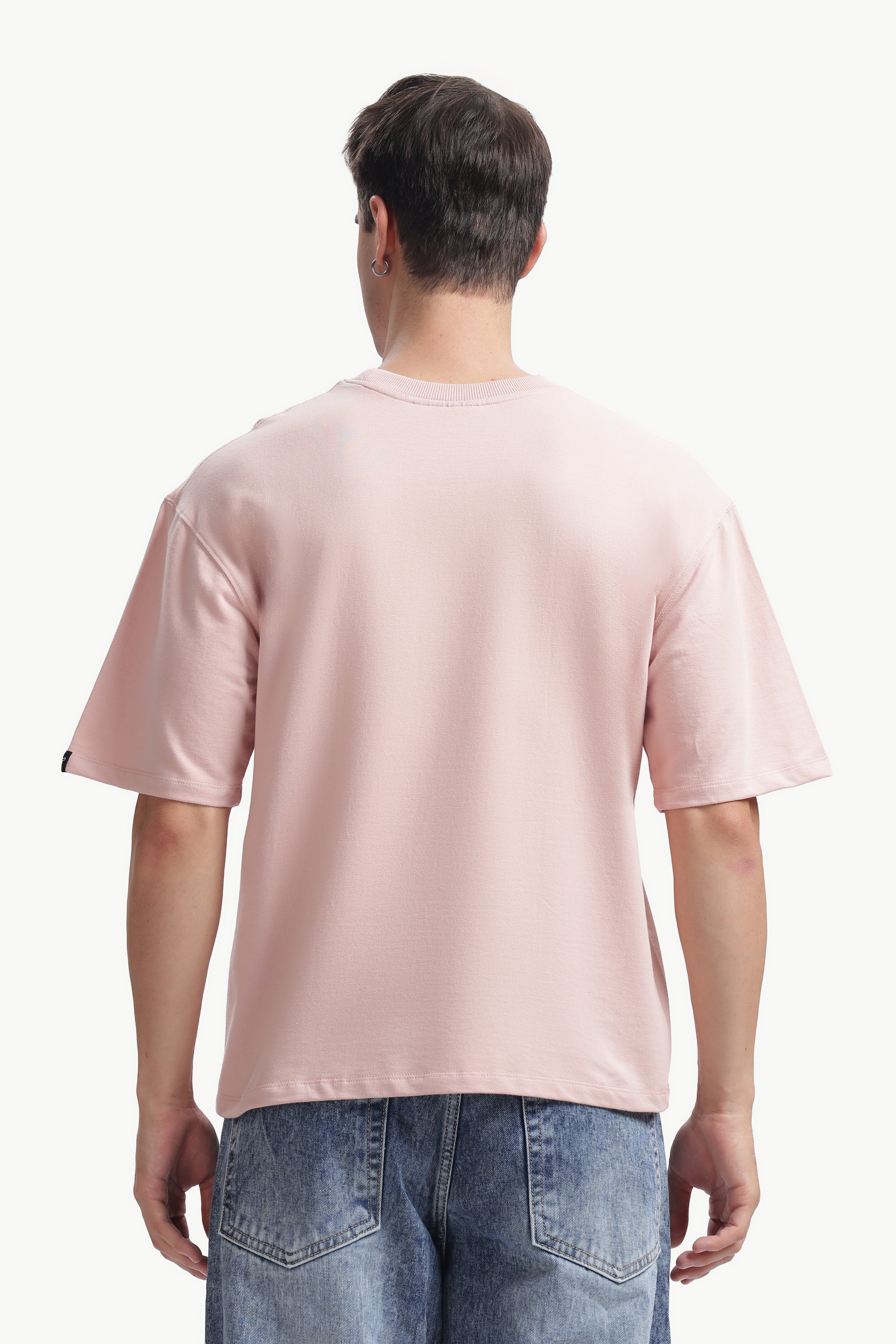 Boxy fit oversize cotton T-shirt (Candy Pink)