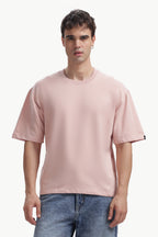 Boxy fit oversize cotton T-shirt (Candy Pink)