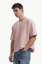 Boxy fit oversize cotton T-shirt (Candy Pink)