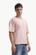 Boxy fit oversize cotton T-shirt (Candy Pink)