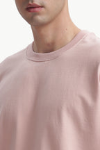 Boxy fit oversize cotton T-shirt (Candy Pink)
