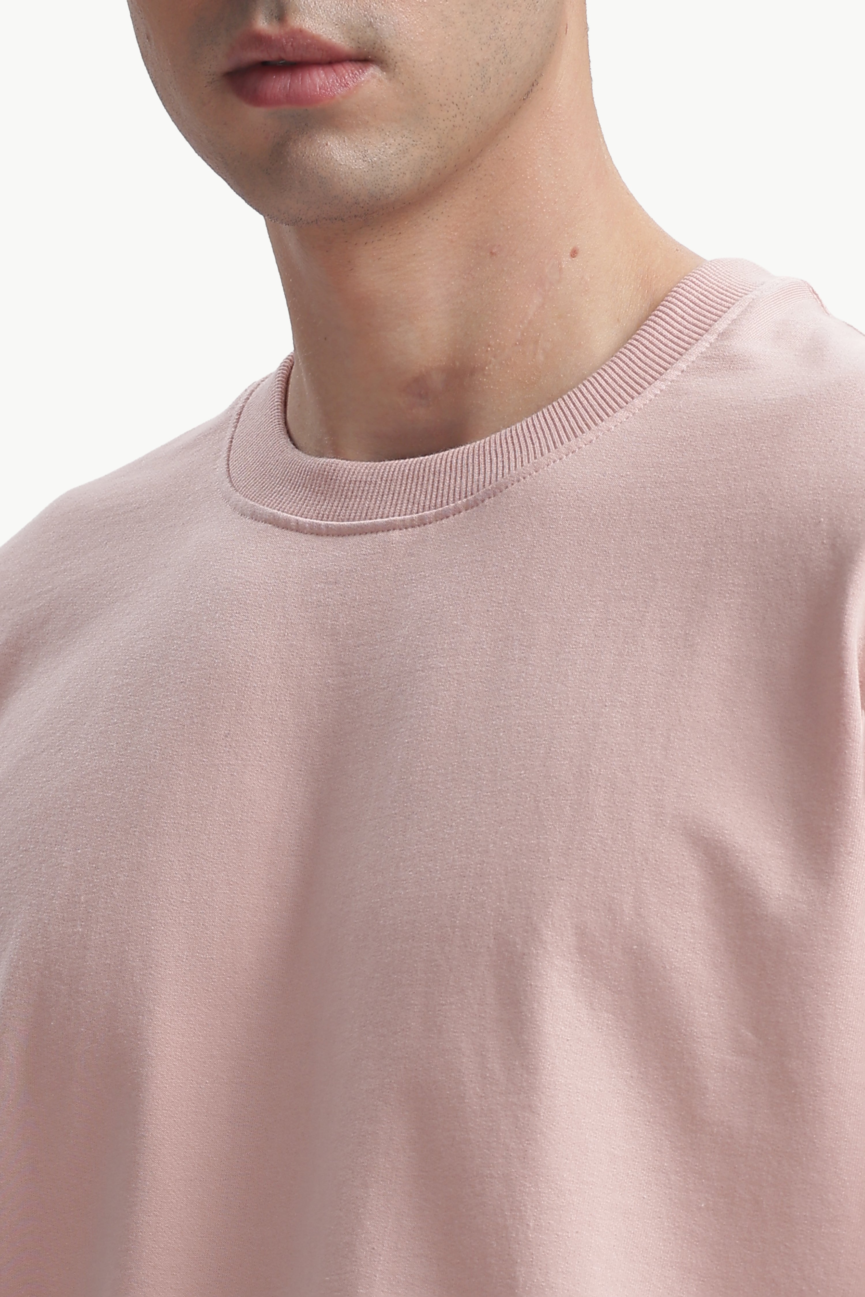 Boxy fit oversize cotton T-shirt (Candy Pink)