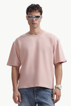 Boxy fit oversize cotton T-shirt (Candy Pink)