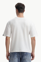 Boxy fit oversize cotton T-shirt (OFF-WHITE)