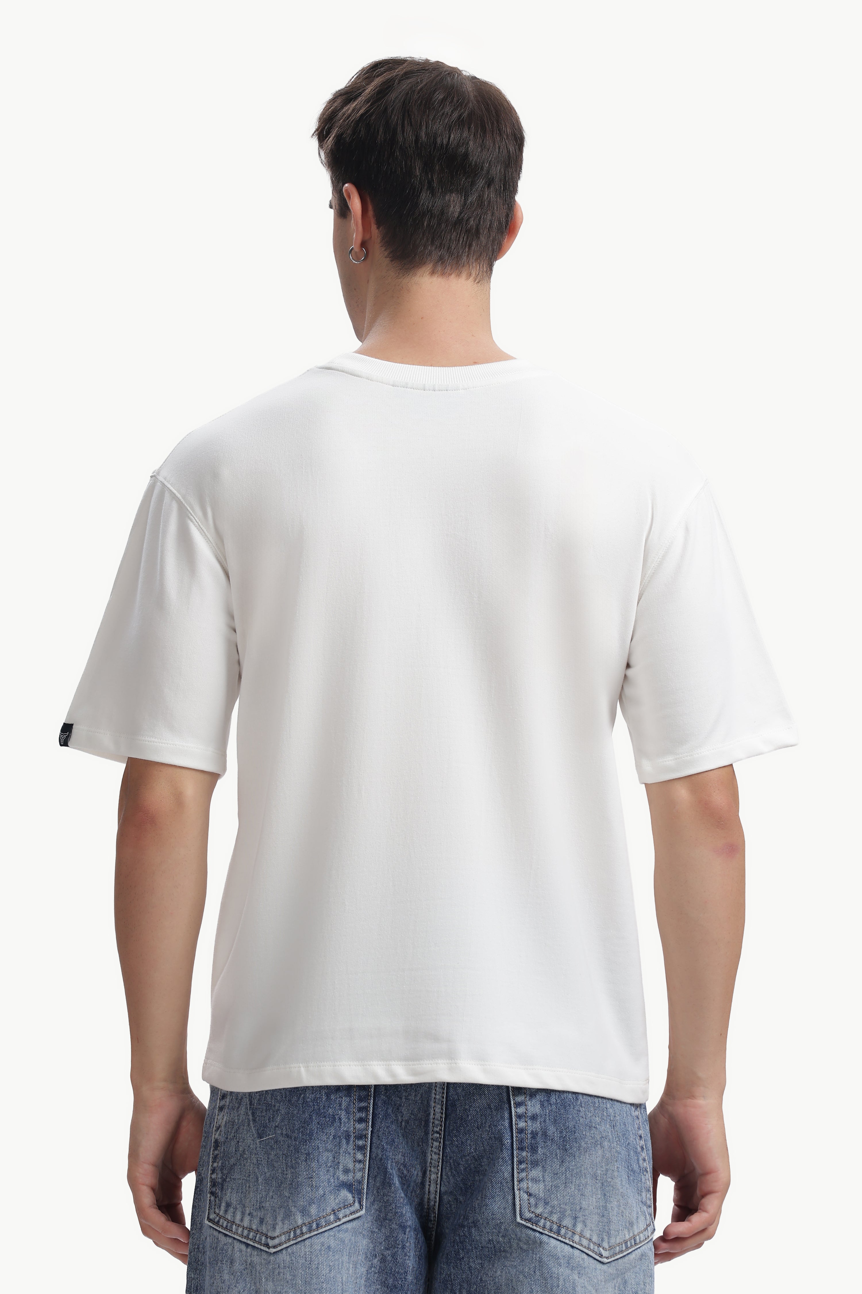 Boxy fit oversize cotton T-shirt (OFF-WHITE)