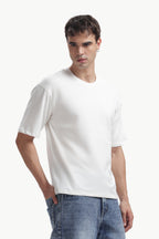 Boxy fit oversize cotton T-shirt (OFF-WHITE)
