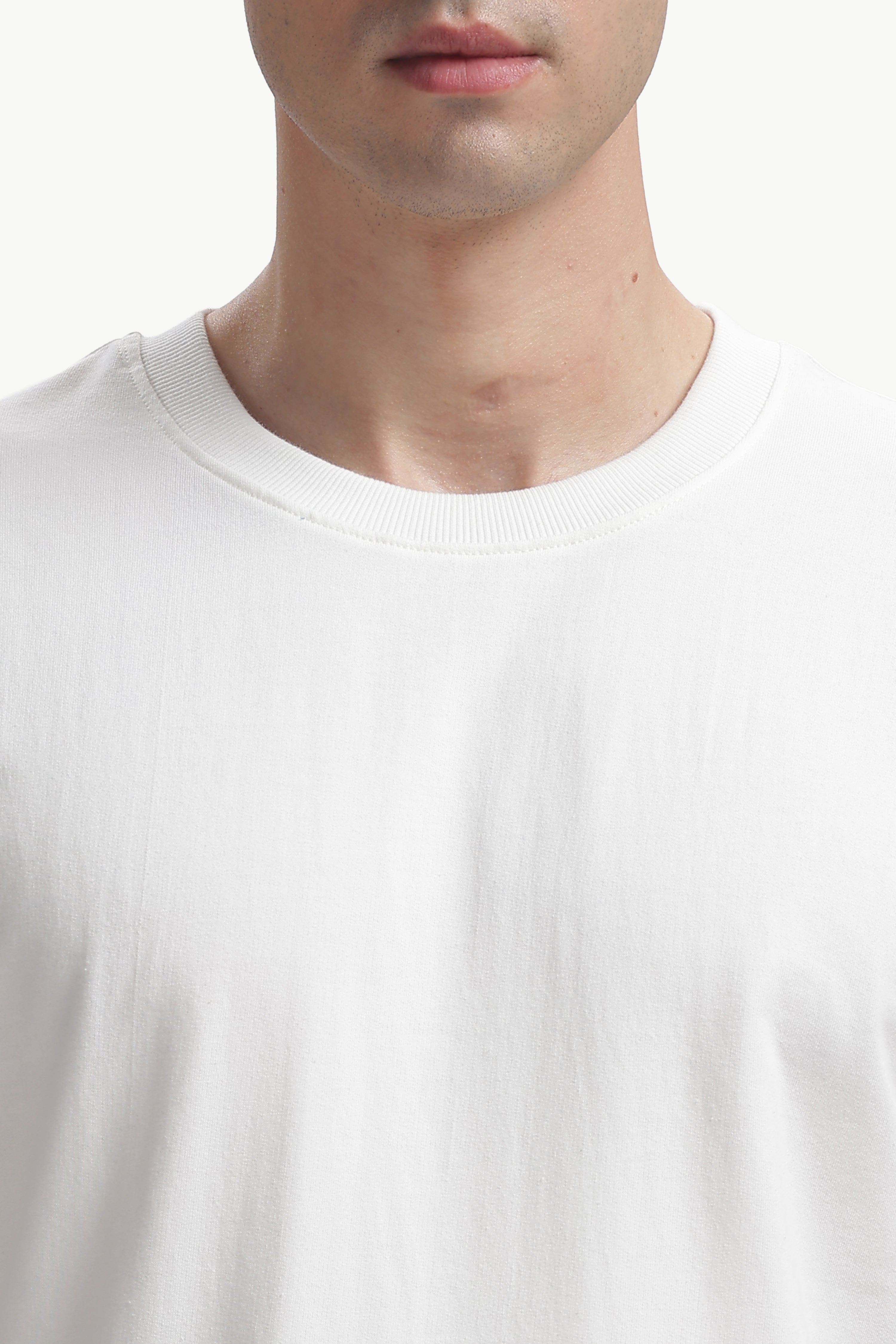 Boxy fit oversize cotton T-shirt (OFF-WHITE)