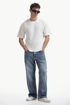 Boxy fit oversize cotton T-shirt (OFF-WHITE)