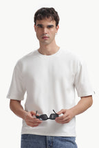 Boxy fit oversize cotton T-shirt (OFF-WHITE)