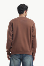 Sweatshirt - 100% Cotton Fleece - Brown