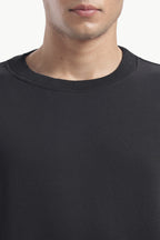 Sweatshirt - 100% Cotton Fleece - Black