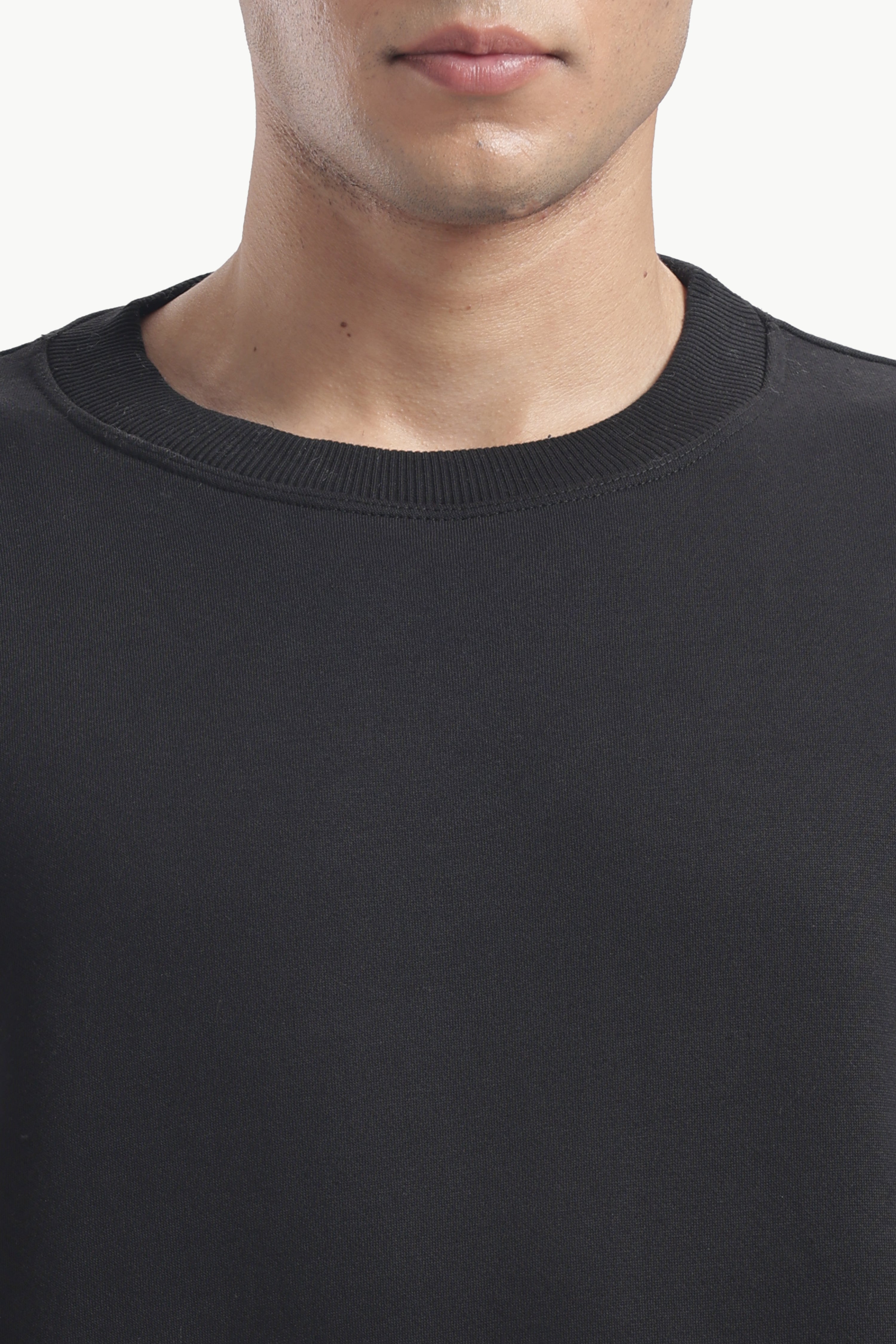 Sweatshirt - 100% Cotton Fleece - Black