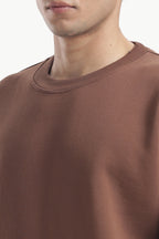 Sweatshirt - 100% Cotton Fleece - Brown