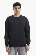 Sweatshirt - 100% Cotton Fleece - Black