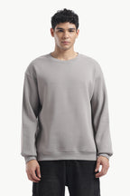 Sweatshirt - 100% Cotton Fleece - Grey