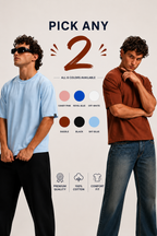 Pick Any 2 Boxy fit oversize cotton T-shirt